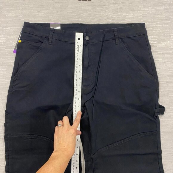 Caterpillar CAT Carpenter Work Pants Mens 40 x 34 Black Tool Pockets Double Knee - Picture 14 of 15